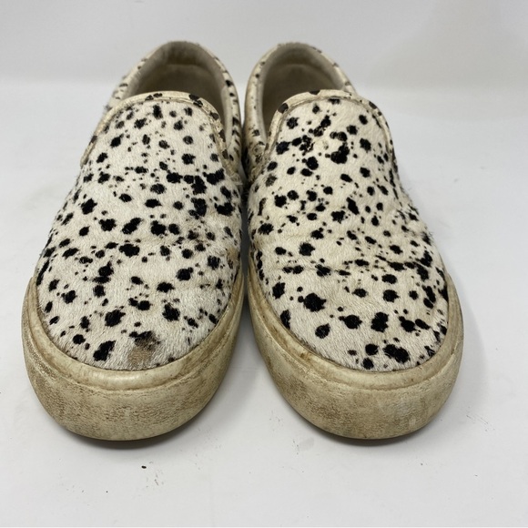 Madewell Sidewalk Slip-On Sneakers in Spatter-Painted Calf Hair shoe size 7 - Picture 3 of 11